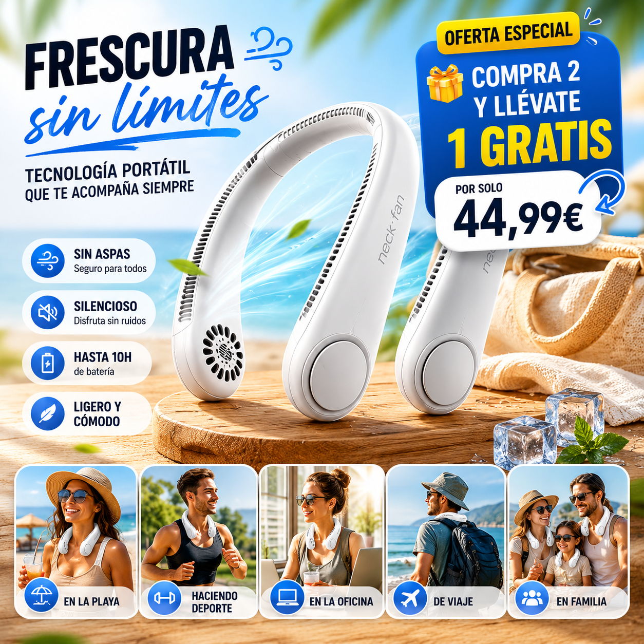 PACK VENTILADOR DE CUELLO NECK FAN